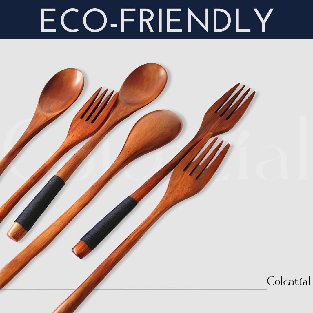 Colential Premium Kitchen Wooden Bamboo Utensil | Avaialble in Pack of 1-10 - K1209