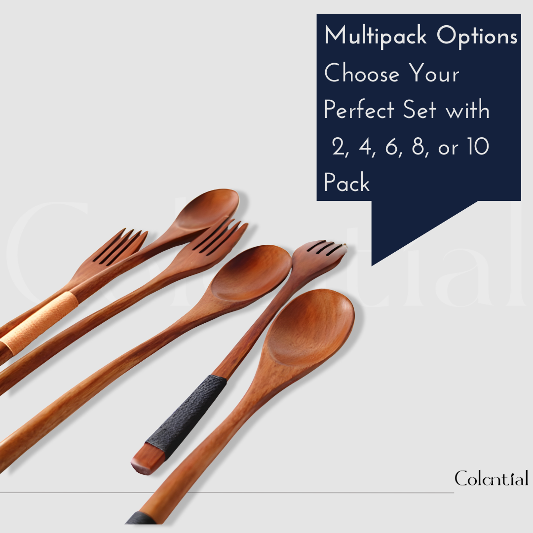 Colential Premium Kitchen Wooden Bamboo Utensil | Avaialble in Pack of 1-10 - K1209