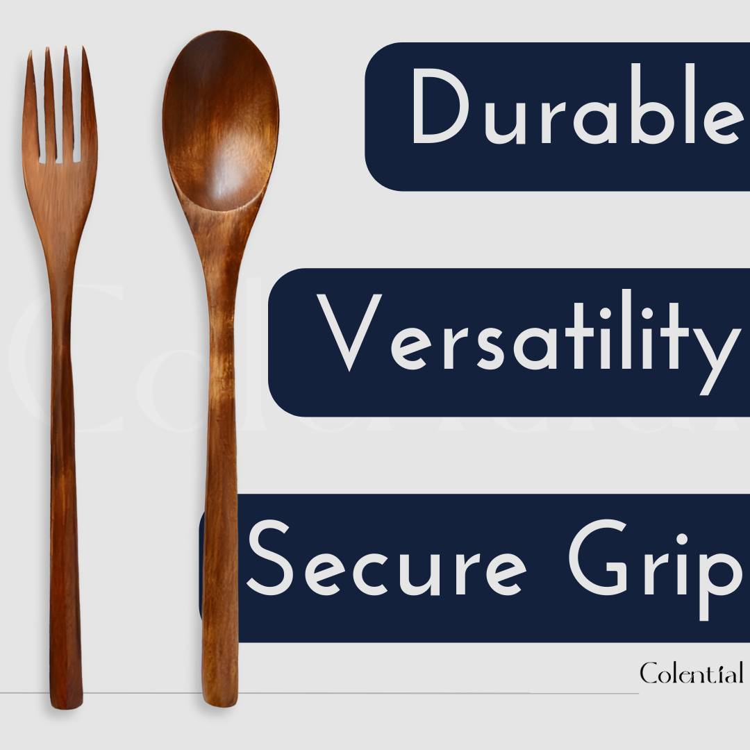 Colential Premium Kitchen Wooden Bamboo Utensil | Avaialble in Pack of 1-10 - K1209