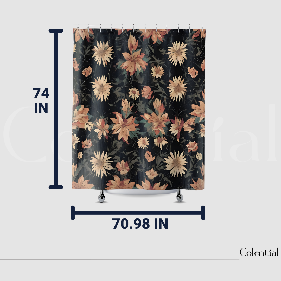 Colential Textured Fabric Shower Bathroom Curtain - BC009