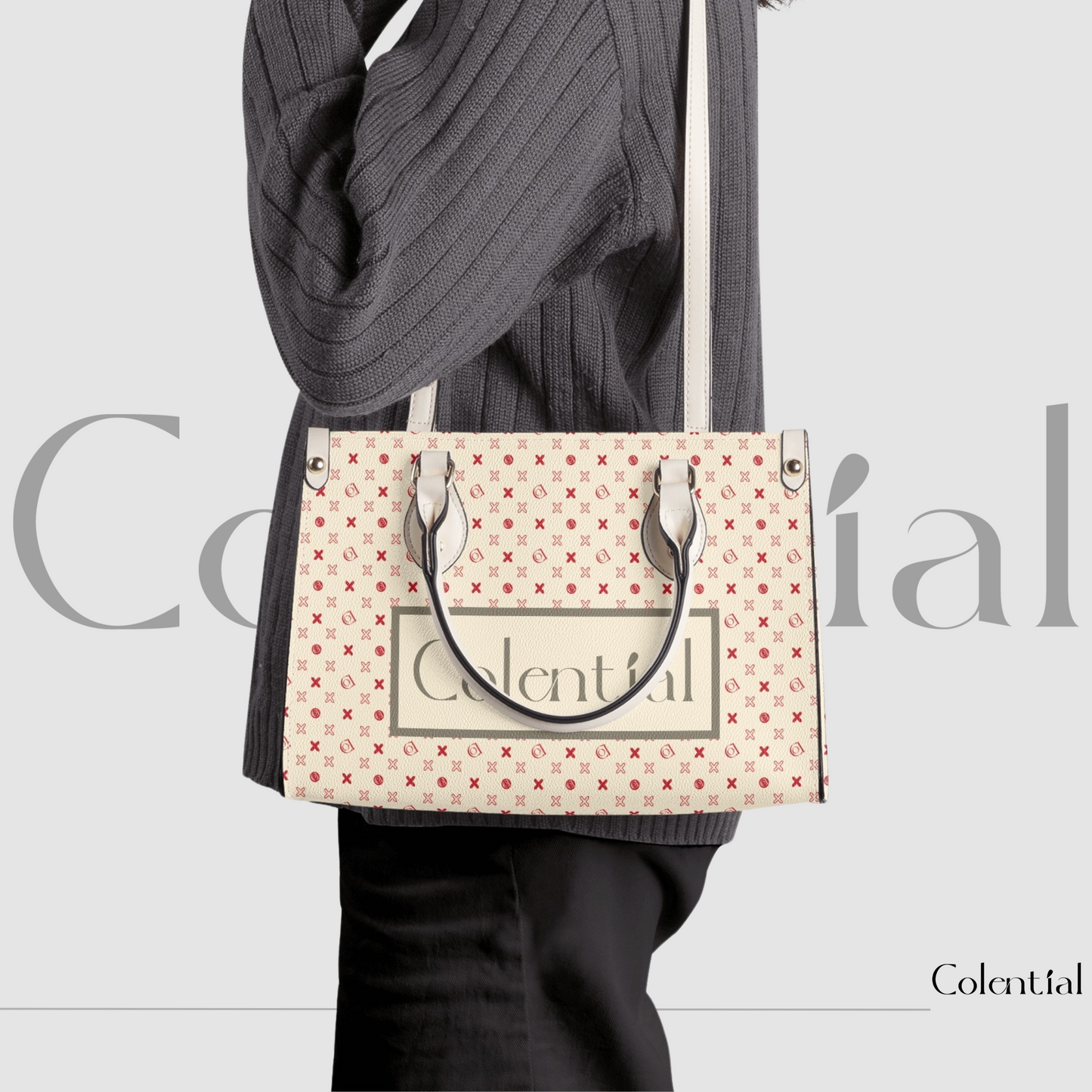 Colential Luxury Women Shoulder Stripe handbag - WB001