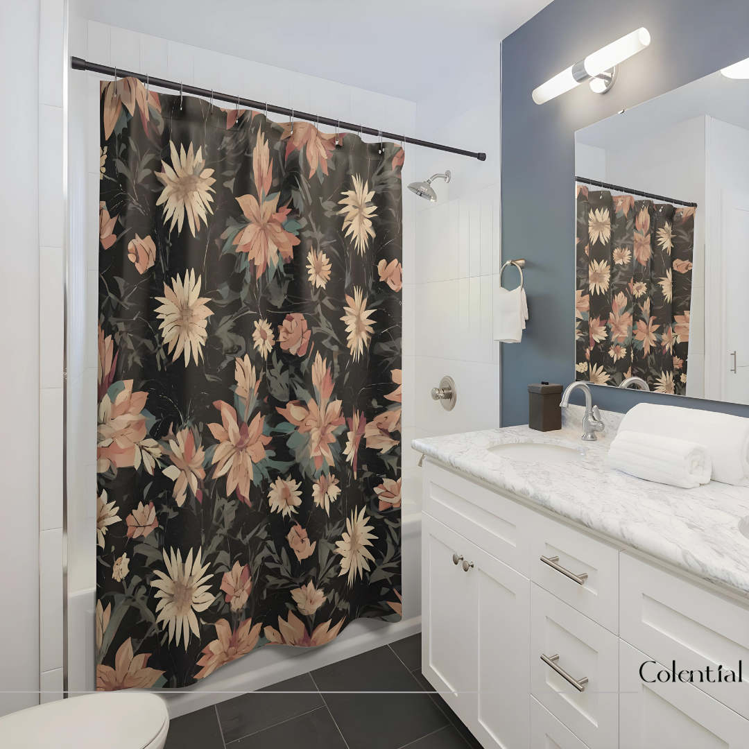 Colential Textured Fabric Shower Bathroom Curtain - BC009