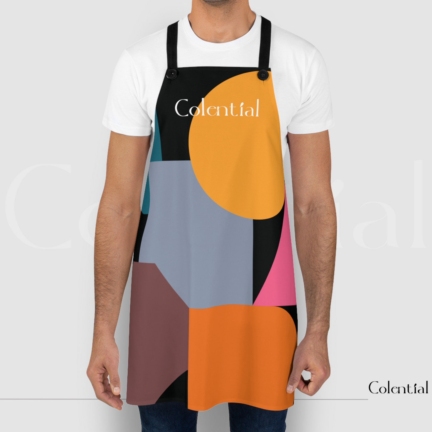 Colential Kitchen Polyester Uni-Sex Apron - K0307