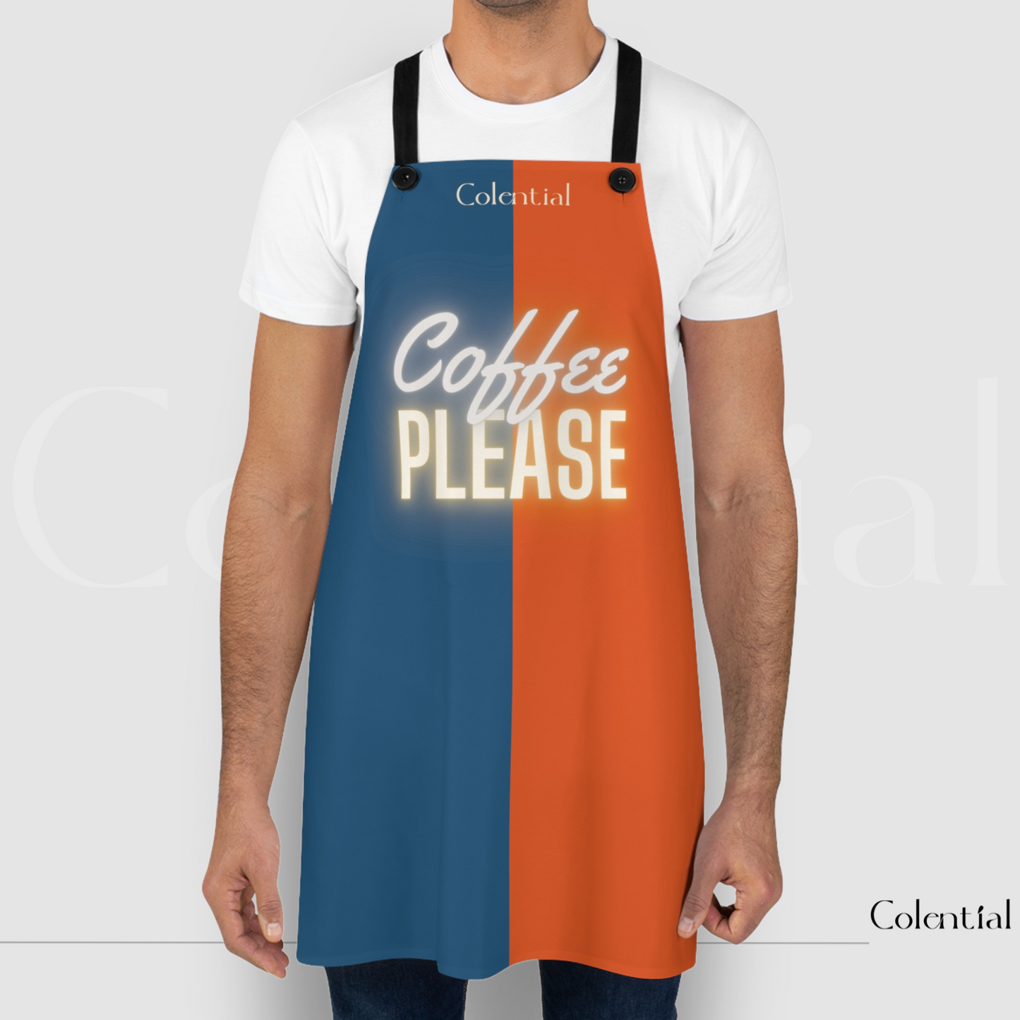 Colential Kitchen Polyester Uni-Sex Apron - K0315