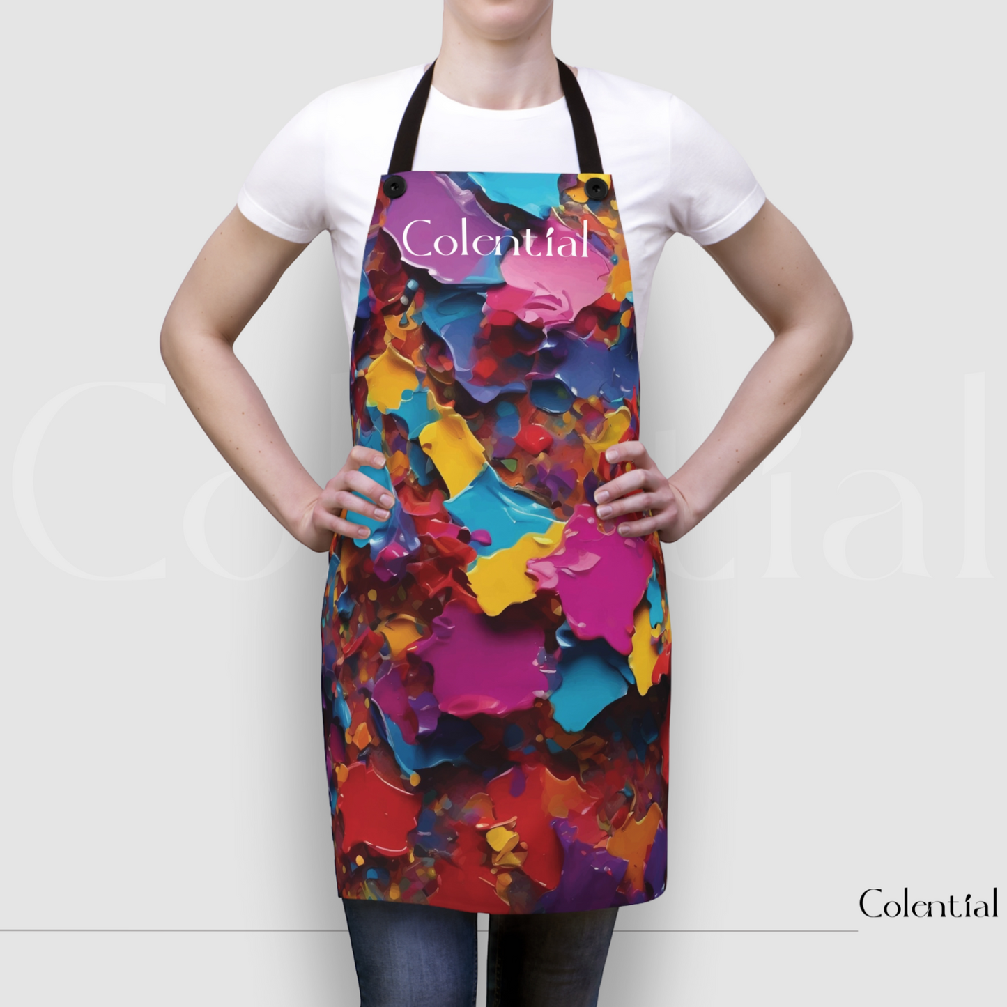 Colential Kitchen Polyester Uni-Sex Apron - K0306