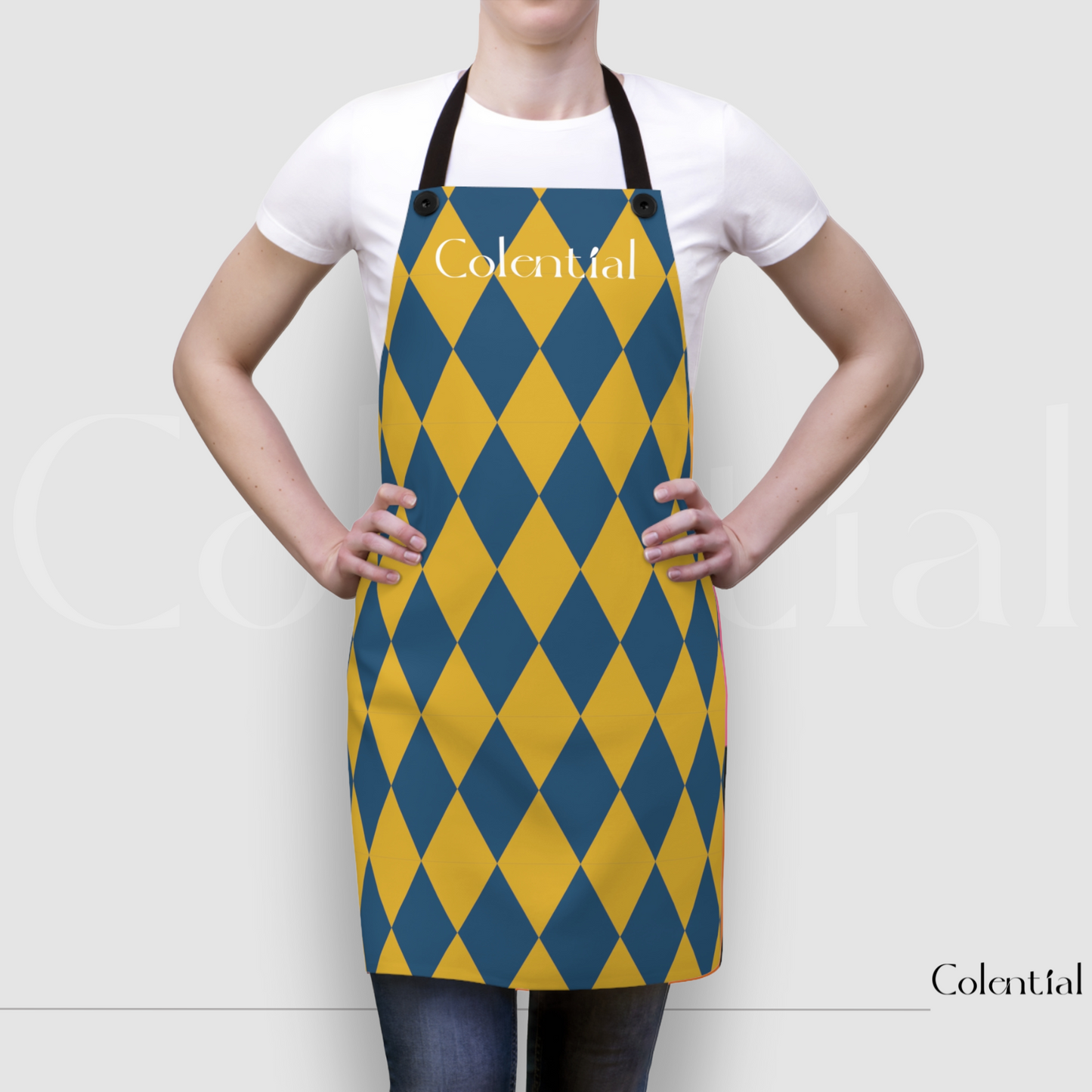 Colential Kitchen Polyester Uni-Sex Apron - K0314