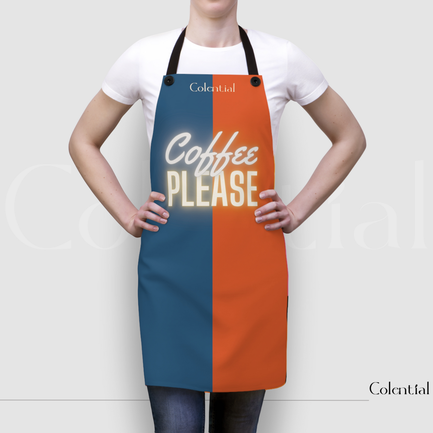 Colential Kitchen Polyester Uni-Sex Apron - K0315