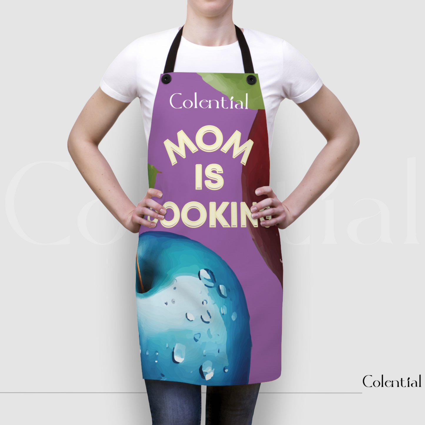 Colential Kitchen Polyester Uni-Sex Apron - K0309