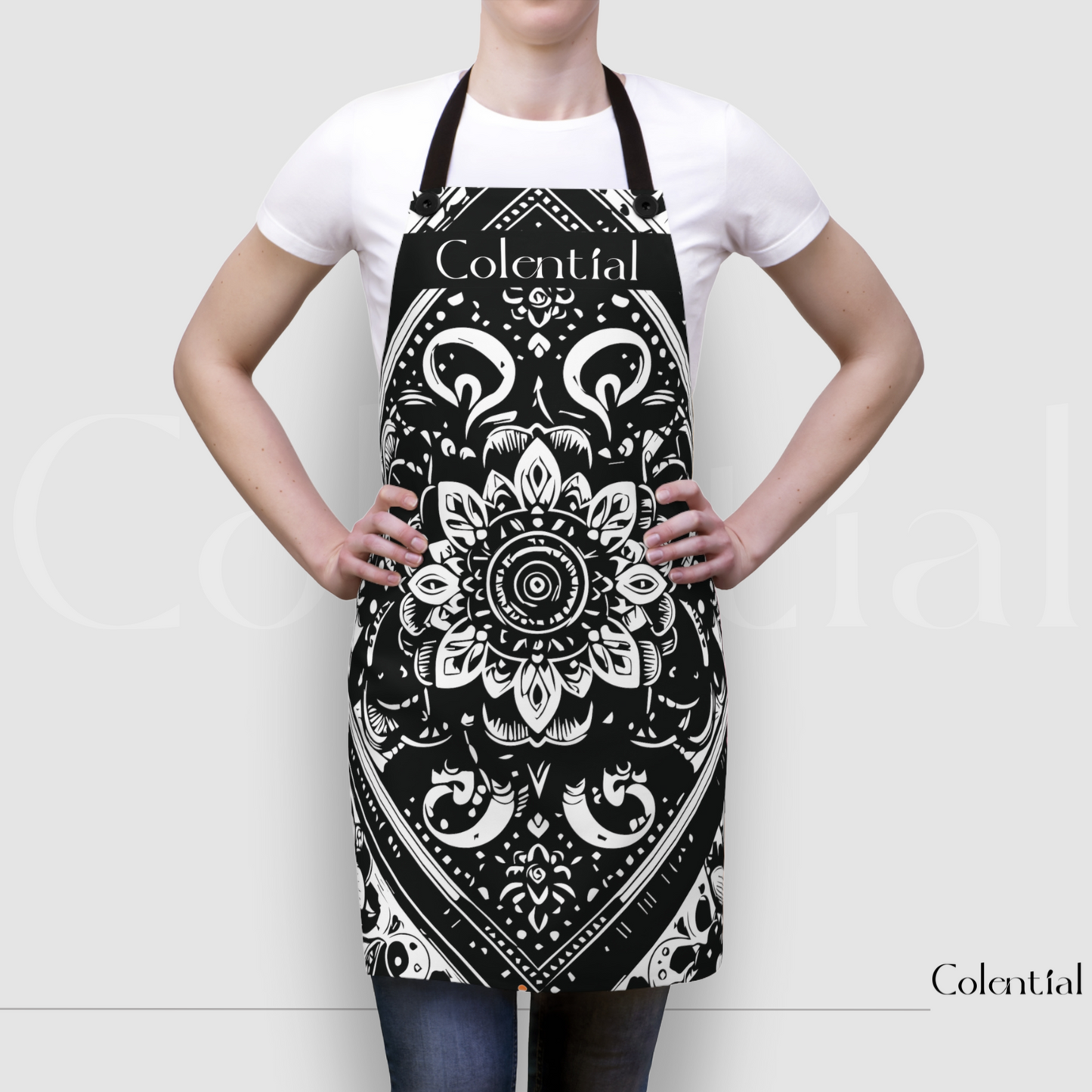 Colential Kitchen Polyester Uni-Sex Apron - K0312