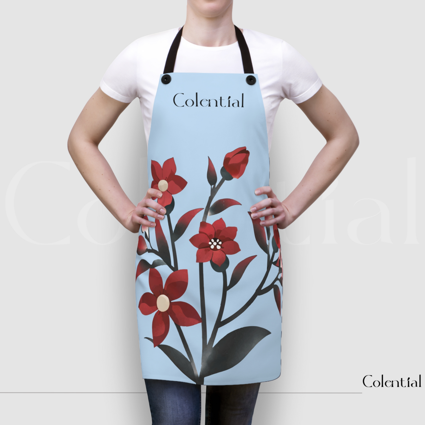 Colential Kitchen Polyester Uni-Sex Apron - K0304