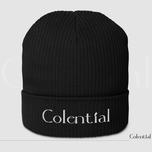 Colential Embroidered Organic ribbed beanie - CR900