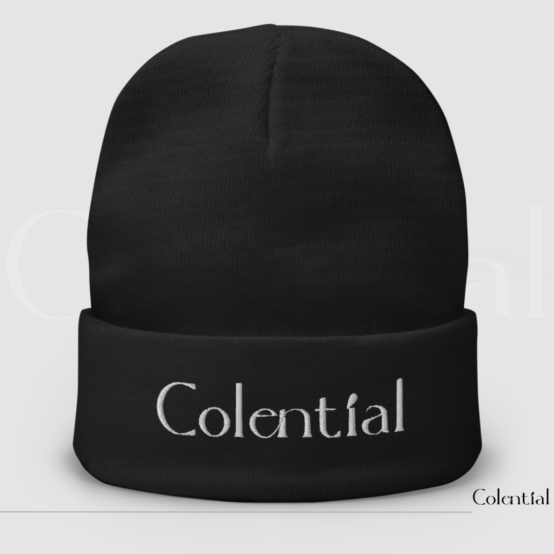 Colential Embroidered Knit Beanie - CR902