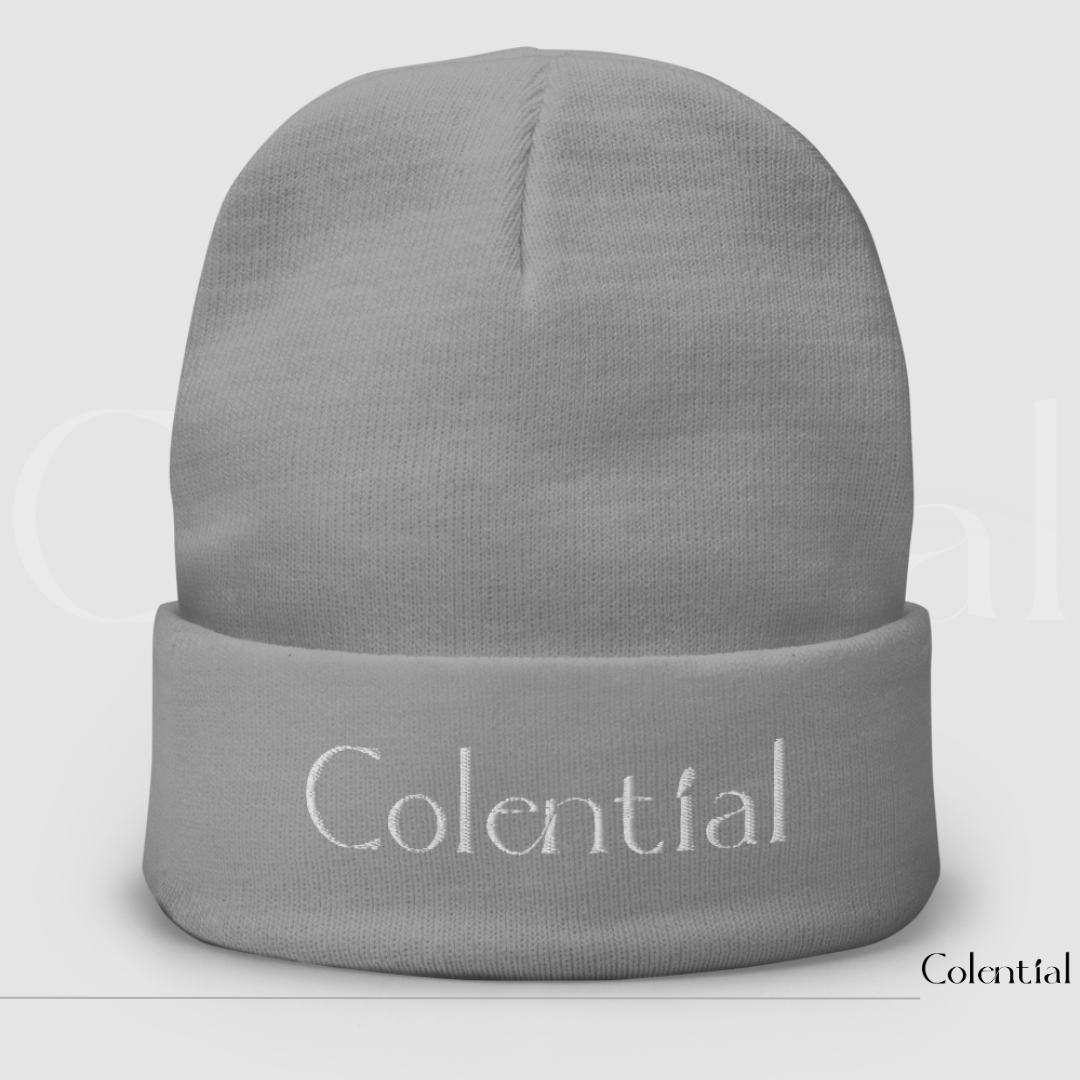 Colential Embroidered Knit Beanie - CR902