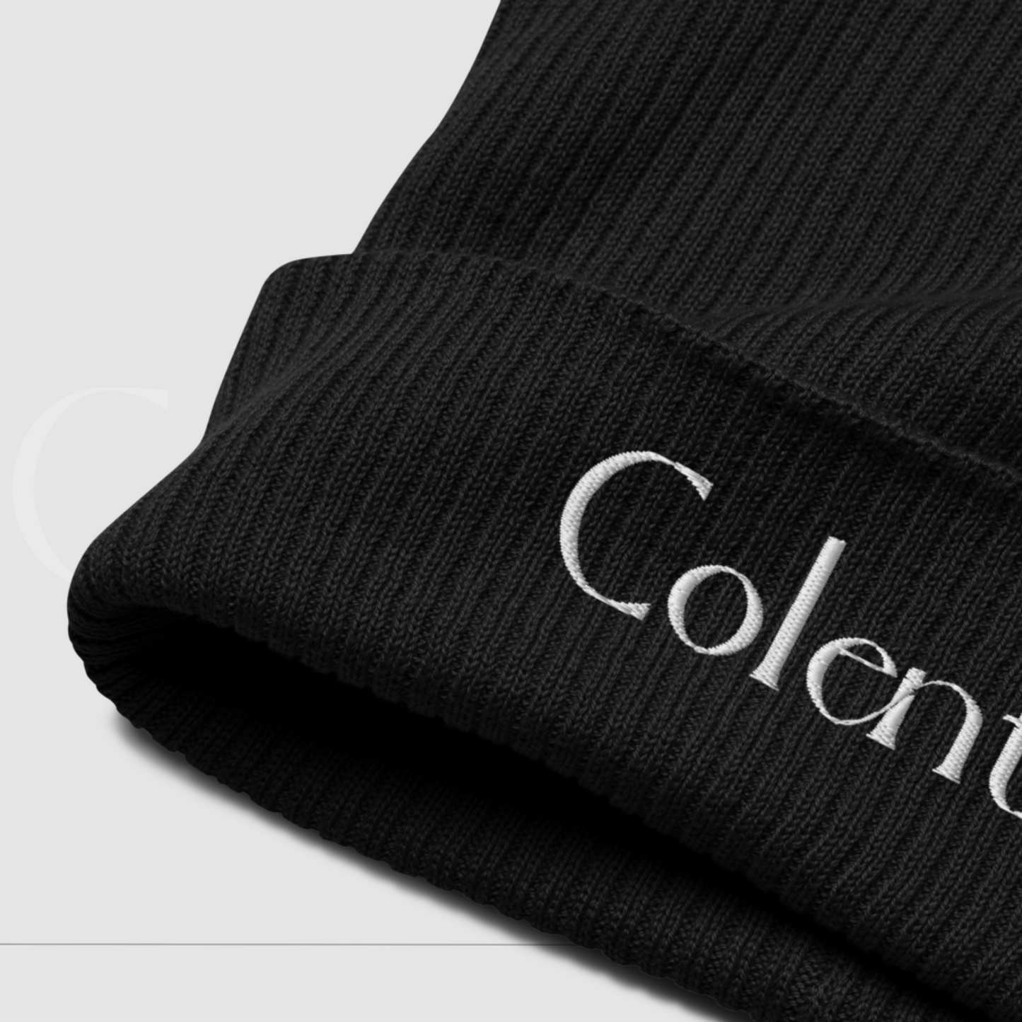 Colential Embroidered Organic ribbed beanie - CR900