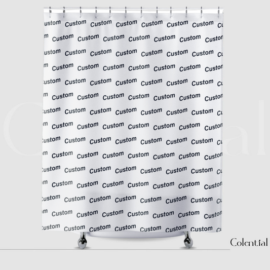 Colential Custom Textured Fabric Shower Bathroom Curtain - BCCUS