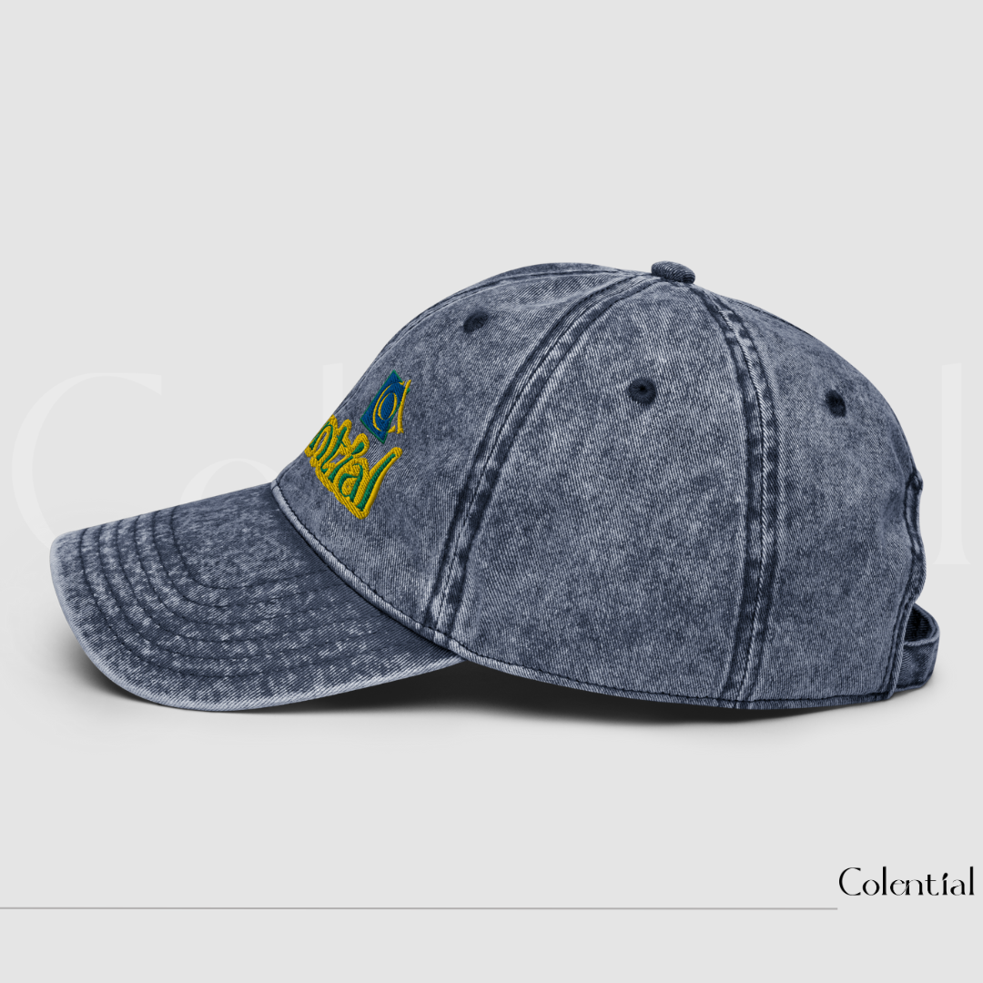 Colential Vintage Embroidered Cotton Twill Cap - CW811