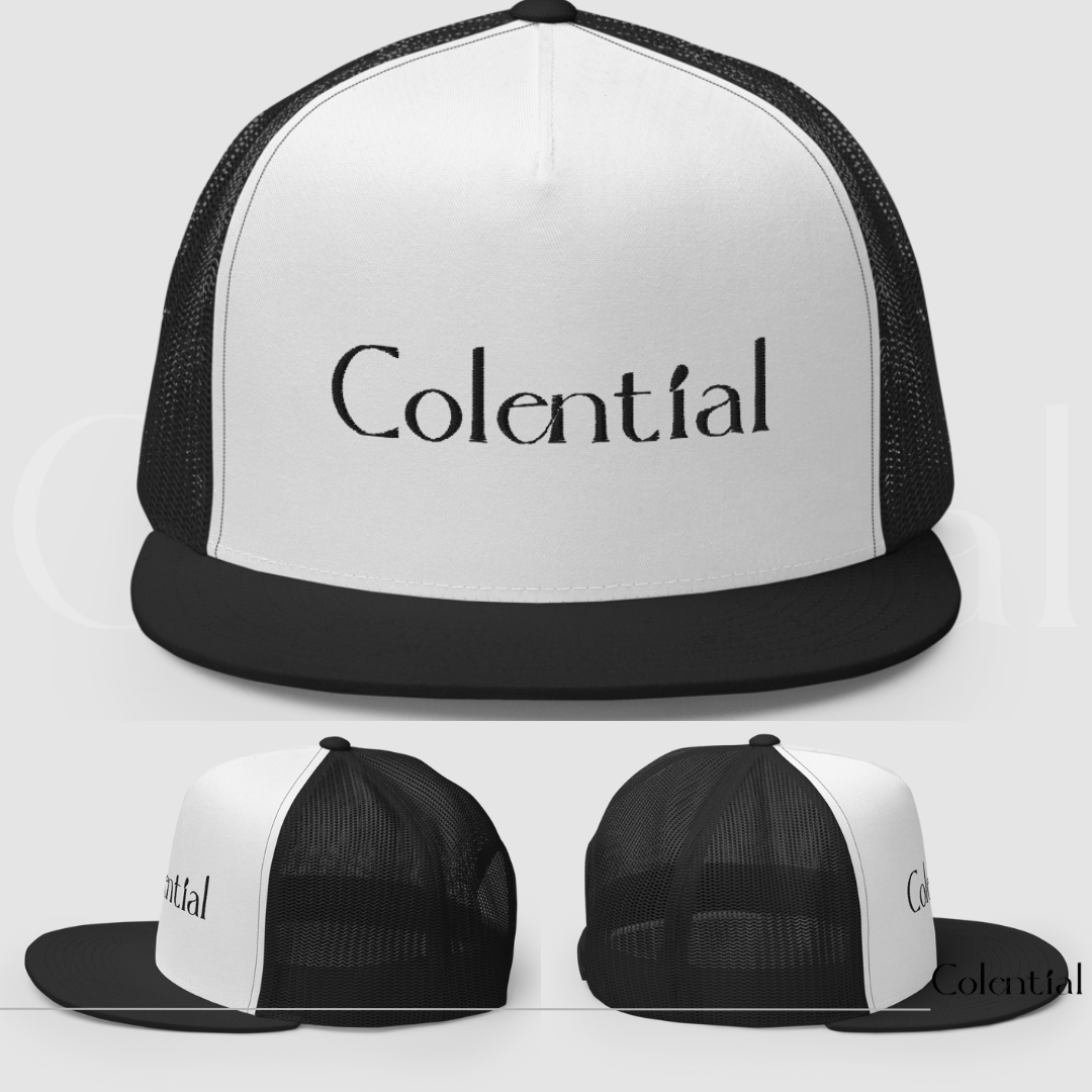 Colential 5 Panel Embroidered Trucker Cap - CW801