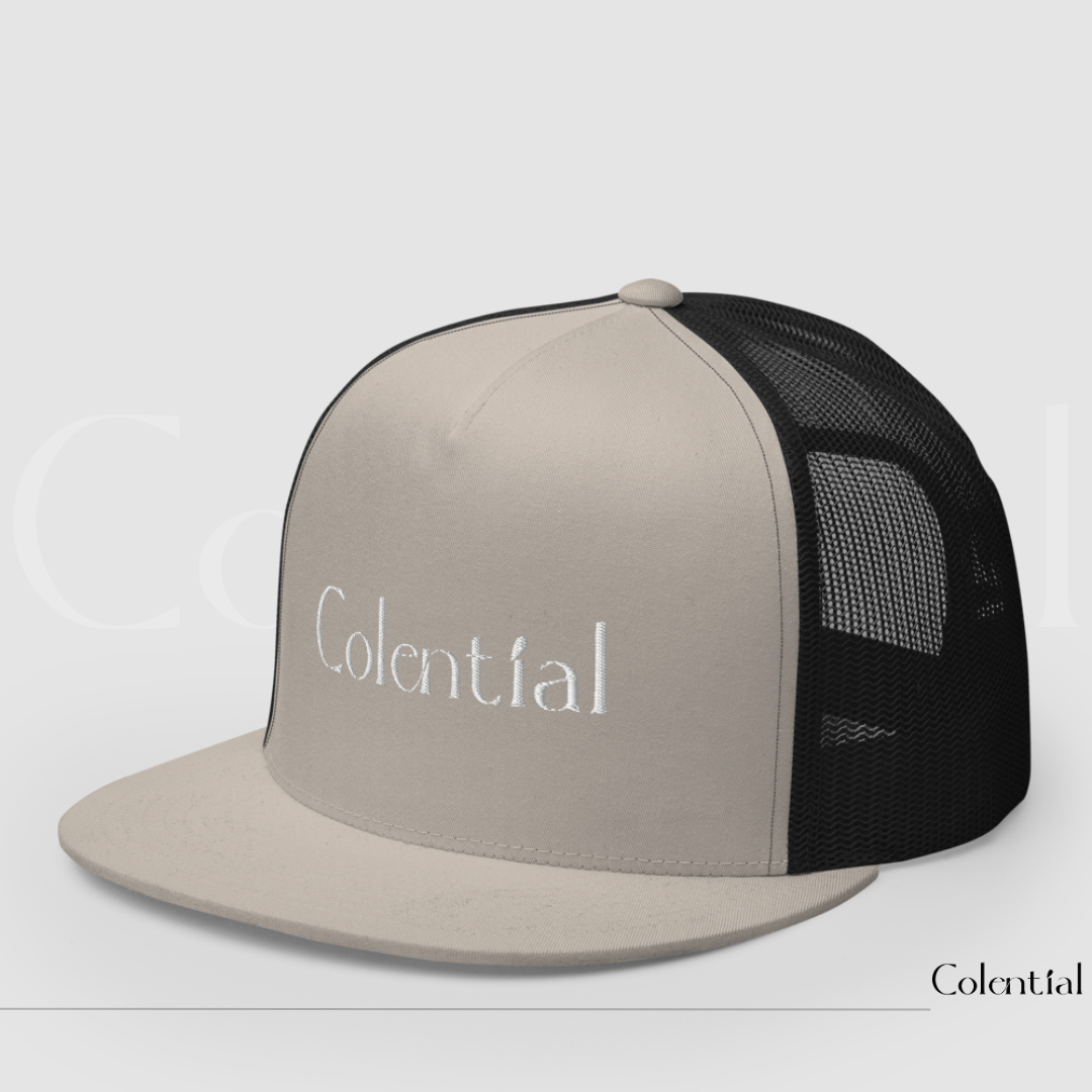 Colential 5 Panel Embroidered Trucker Cap - CW800