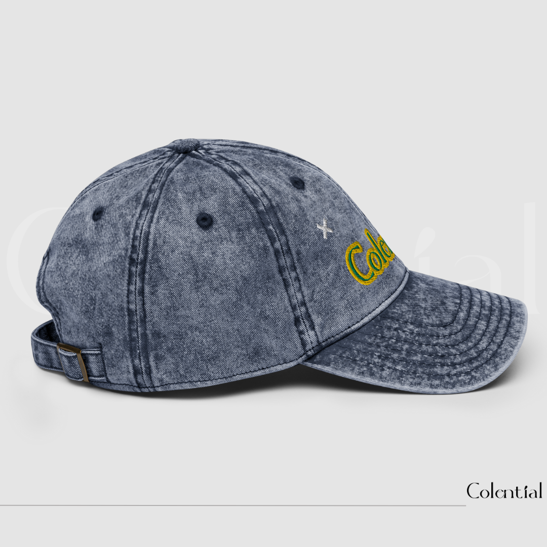 Colential Vintage Embroidered Cotton Twill Cap - CW811