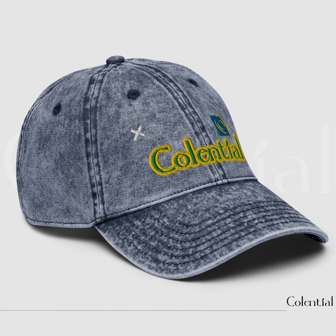 Colential Vintage Embroidered Cotton Twill Cap - CW811