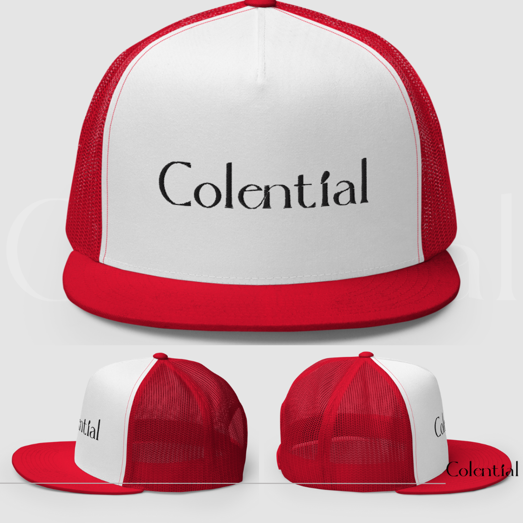 Colential 5 Panel Embroidered Trucker Cap - CW801