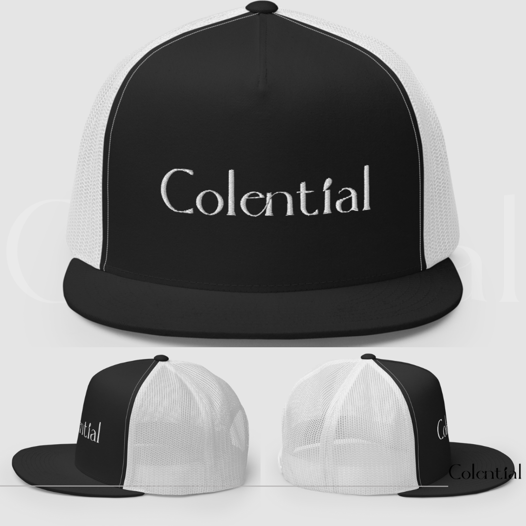 Colential 5 Panel Embroidered Trucker Cap - CW800