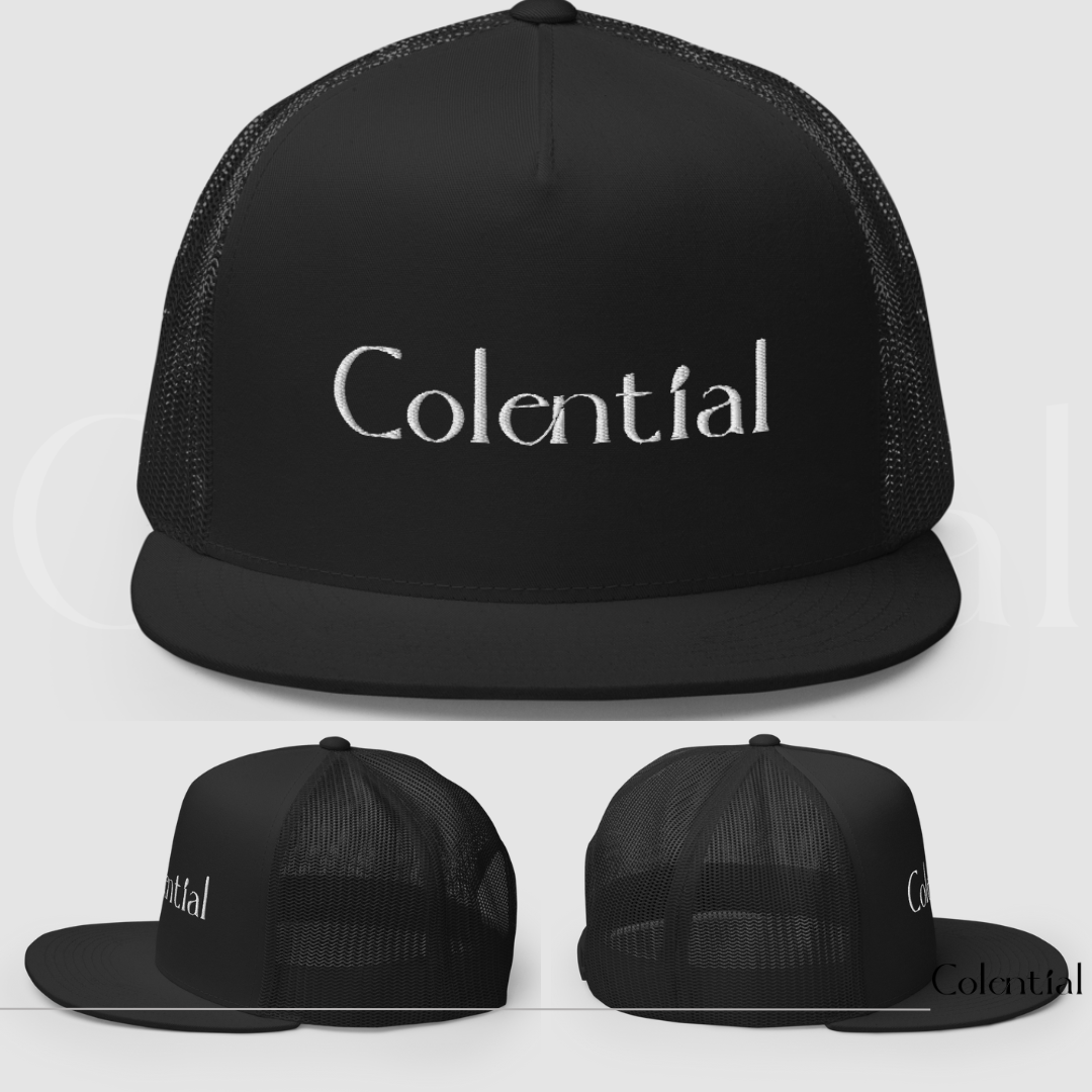 Colential 5 Panel Embroidered Trucker Cap - CW800