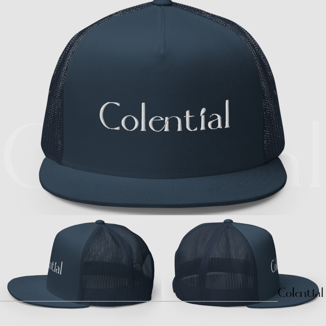 Colential 5 Panel Embroidered Trucker Cap - CW800