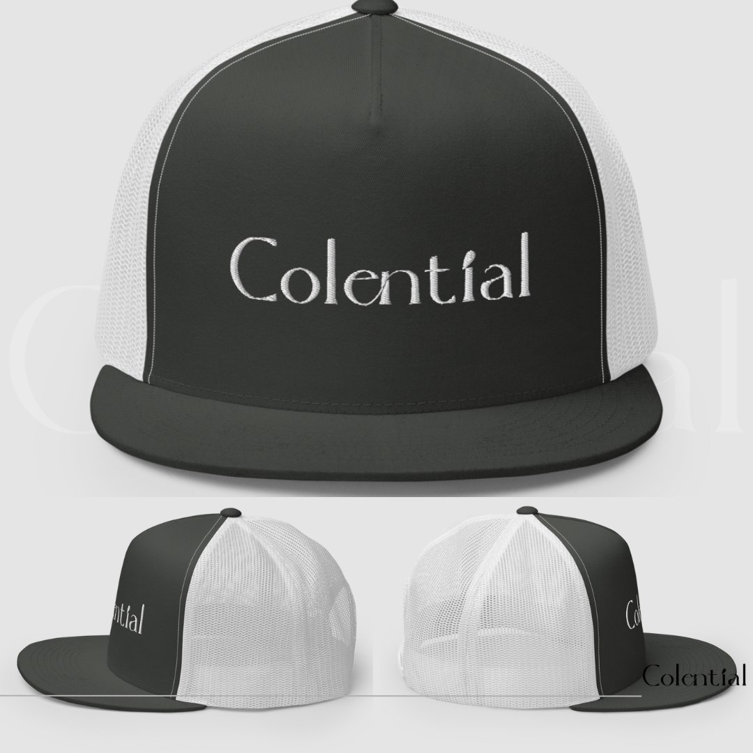 Colential 5 Panel Embroidered Trucker Cap - CW800