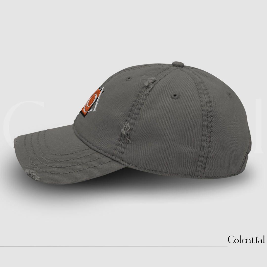 Colential Distressed Embroidered DAD Hat - CW808