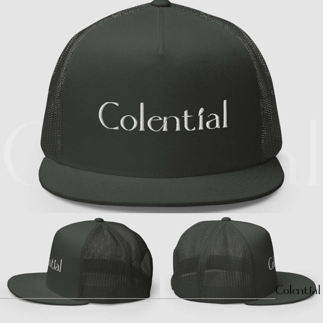 Colential 5 Panel Embroidered Trucker Cap - CW800