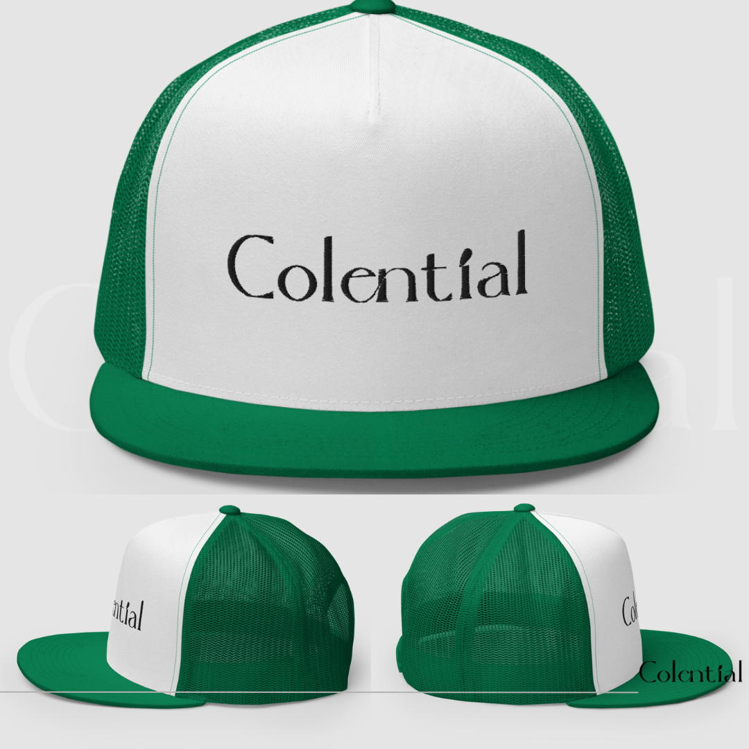 Colential 5 Panel Embroidered Trucker Cap - CW801