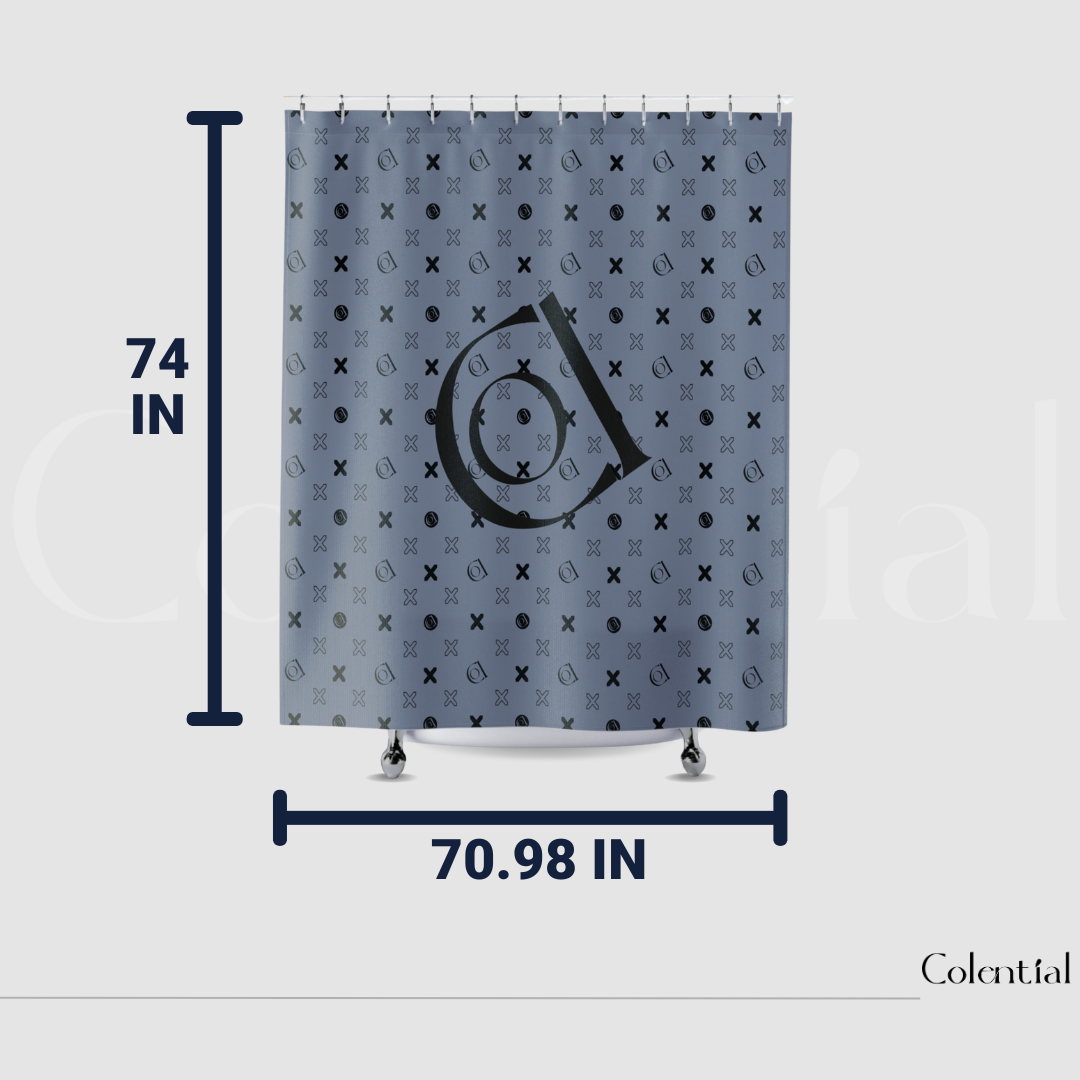 Colential Textured Fabric Shower Bathroom Curtain - BC012