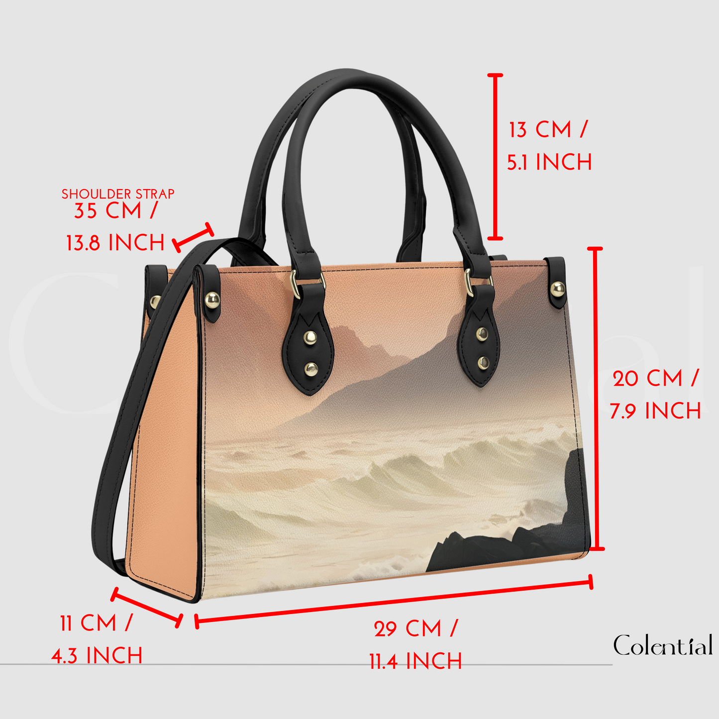 Colential Luxury Women Shoulder Stripe handbag - WB003