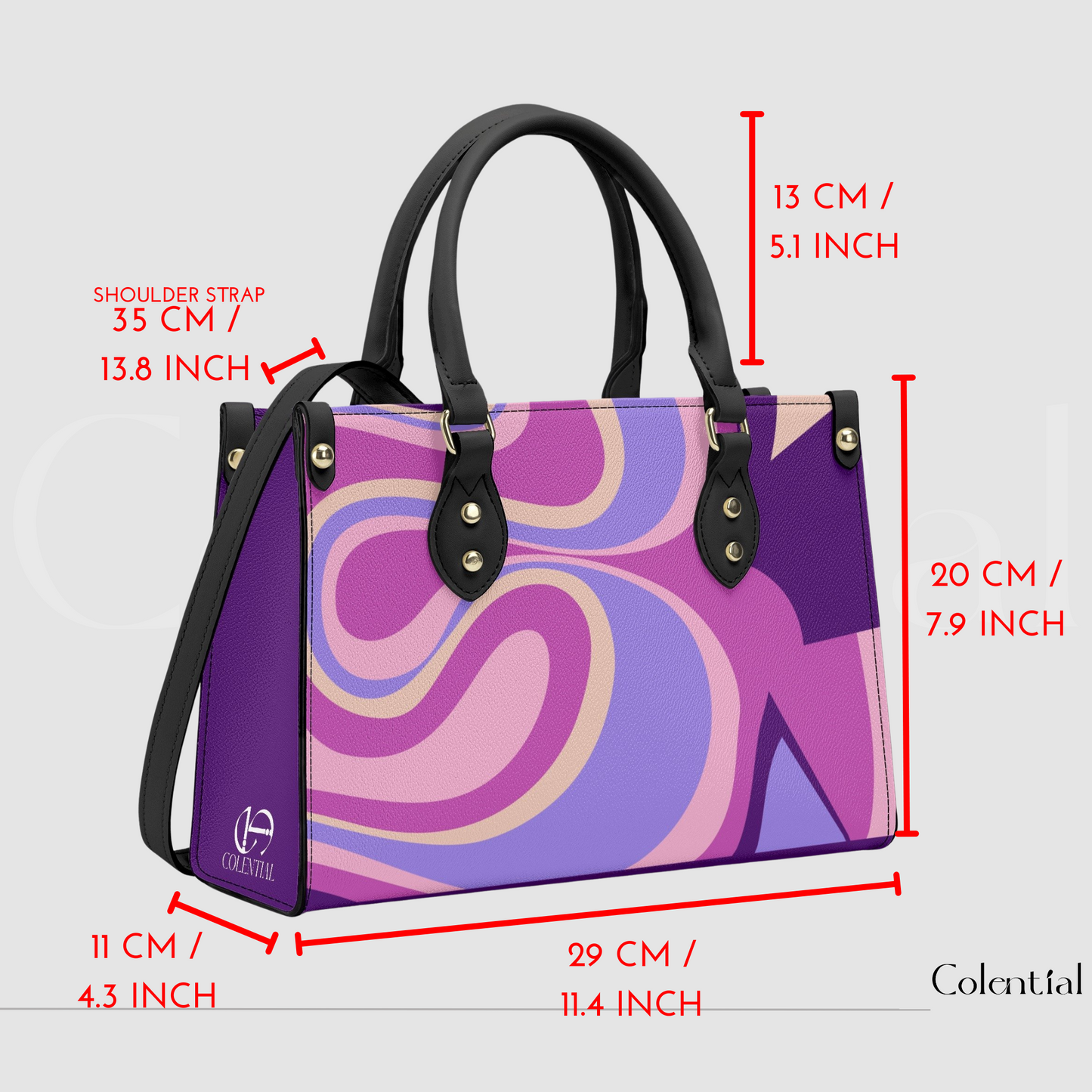 Colential Luxury Women Shoulder Stripe handbag - WB002