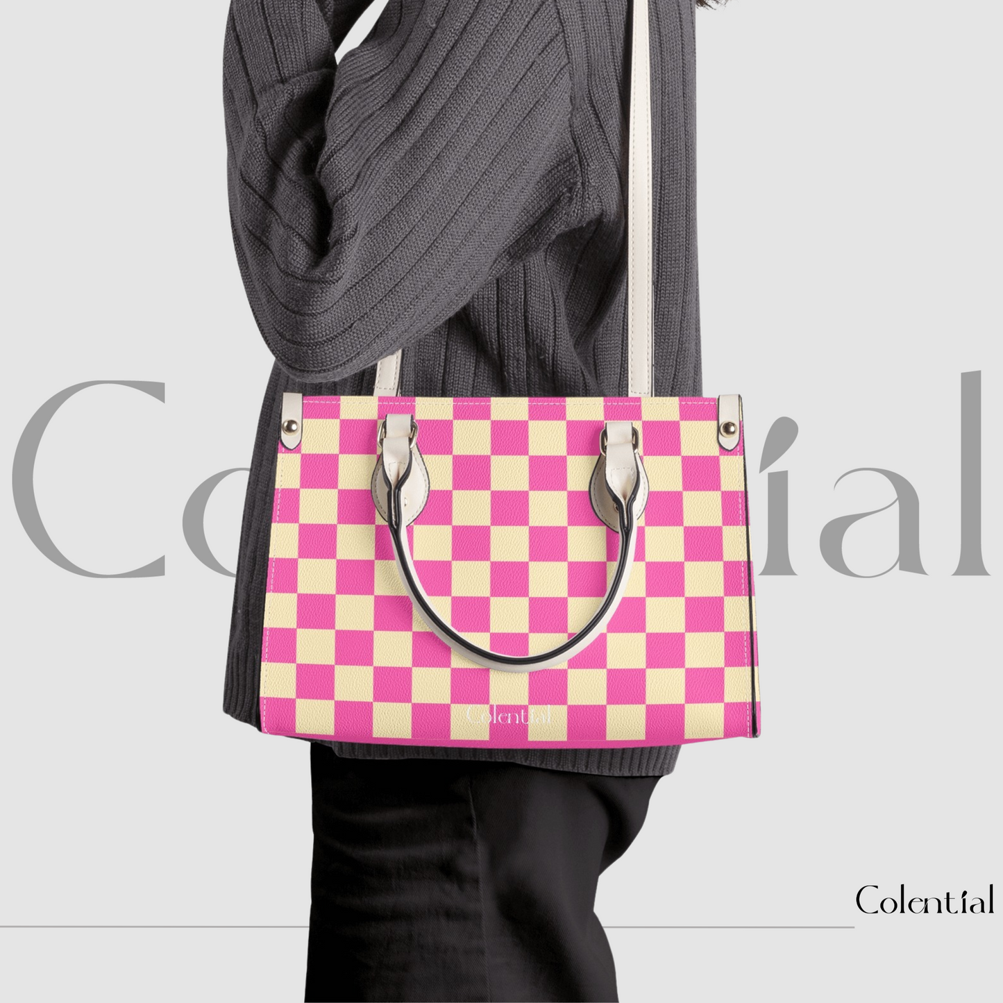 Colential Luxury Women Shoulder Stripe handbag - WB006