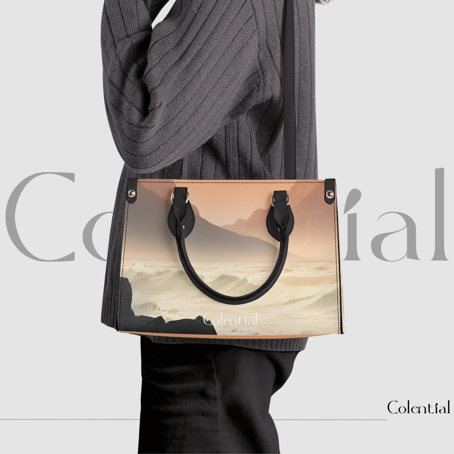 Colential Luxury Women Shoulder Stripe handbag - WB003