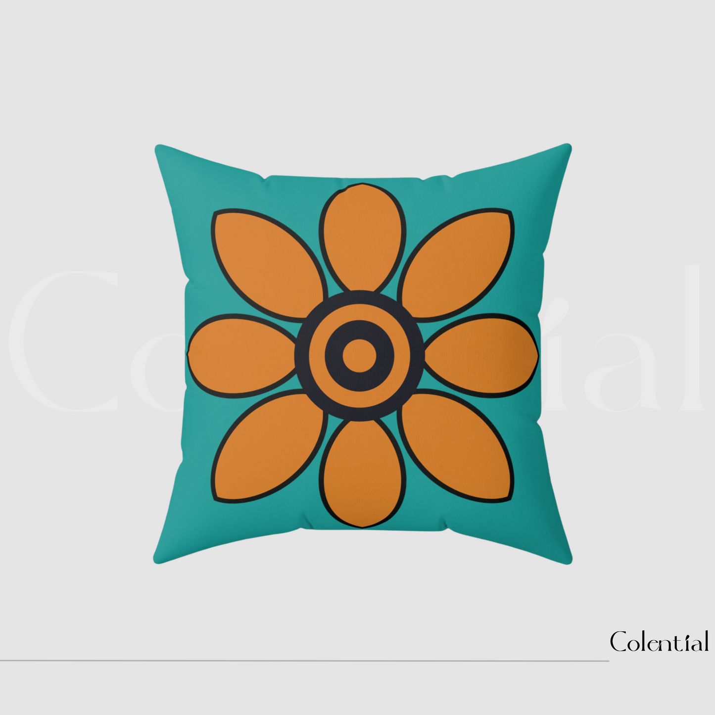 Colential Spun Polyester Square Pillow - HP006