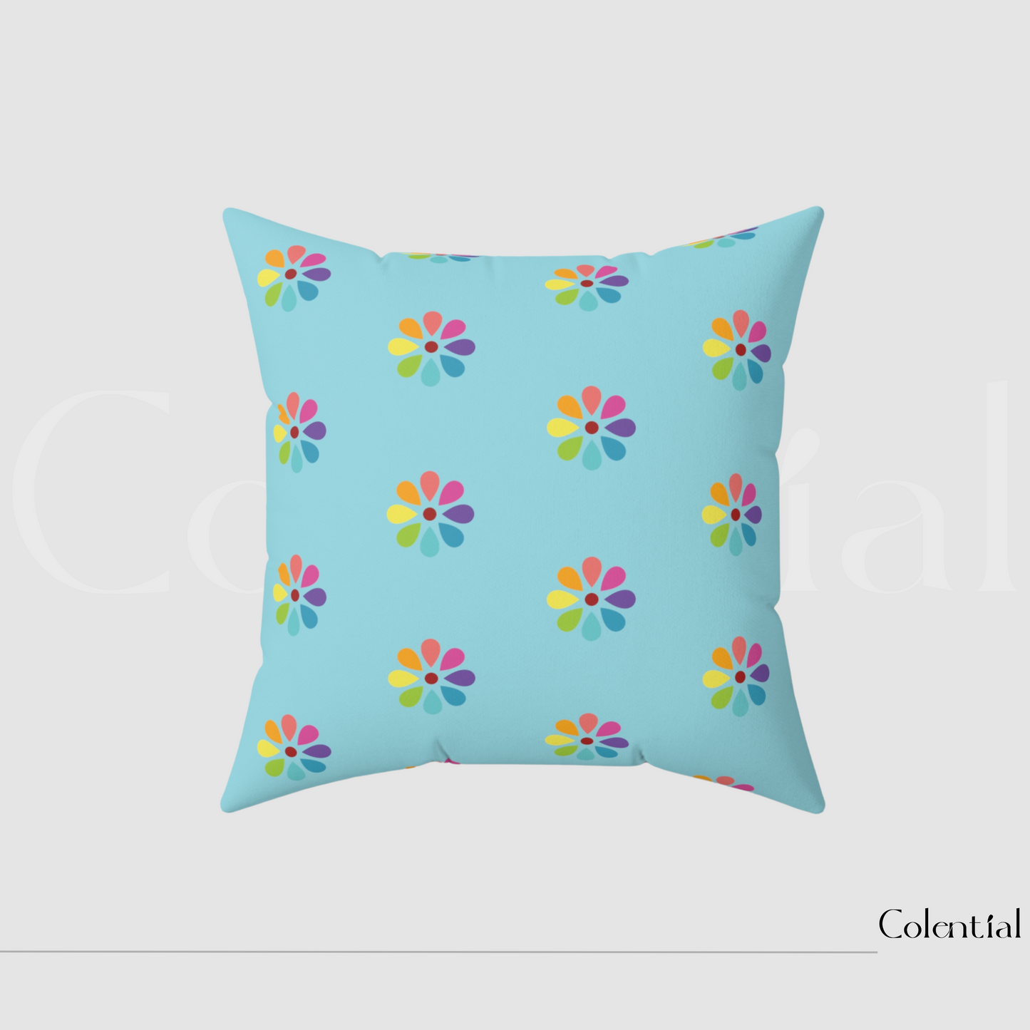 Colential Spun Polyester Square Pillow - HP005