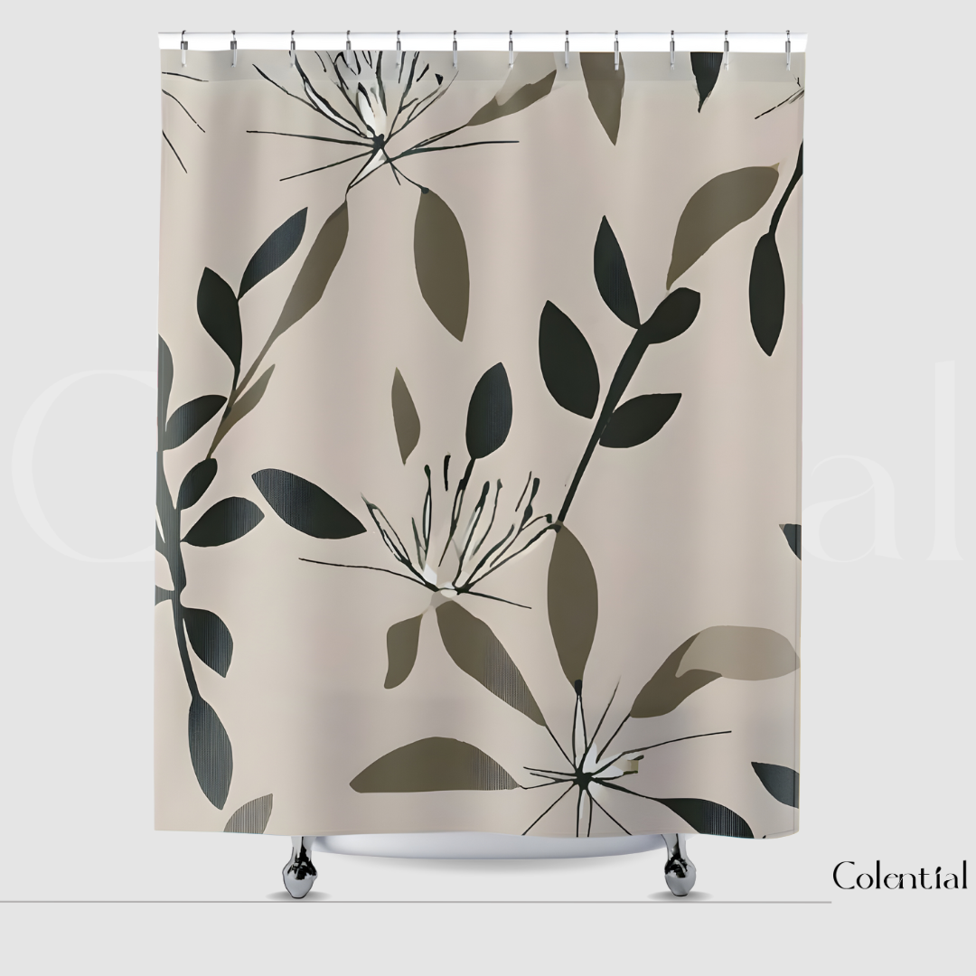 Colential Textured Fabric Shower Bathroom Curtain - BC003