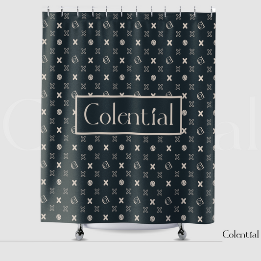 Colential Textured Fabric Shower Bathroom Curtain - BC015