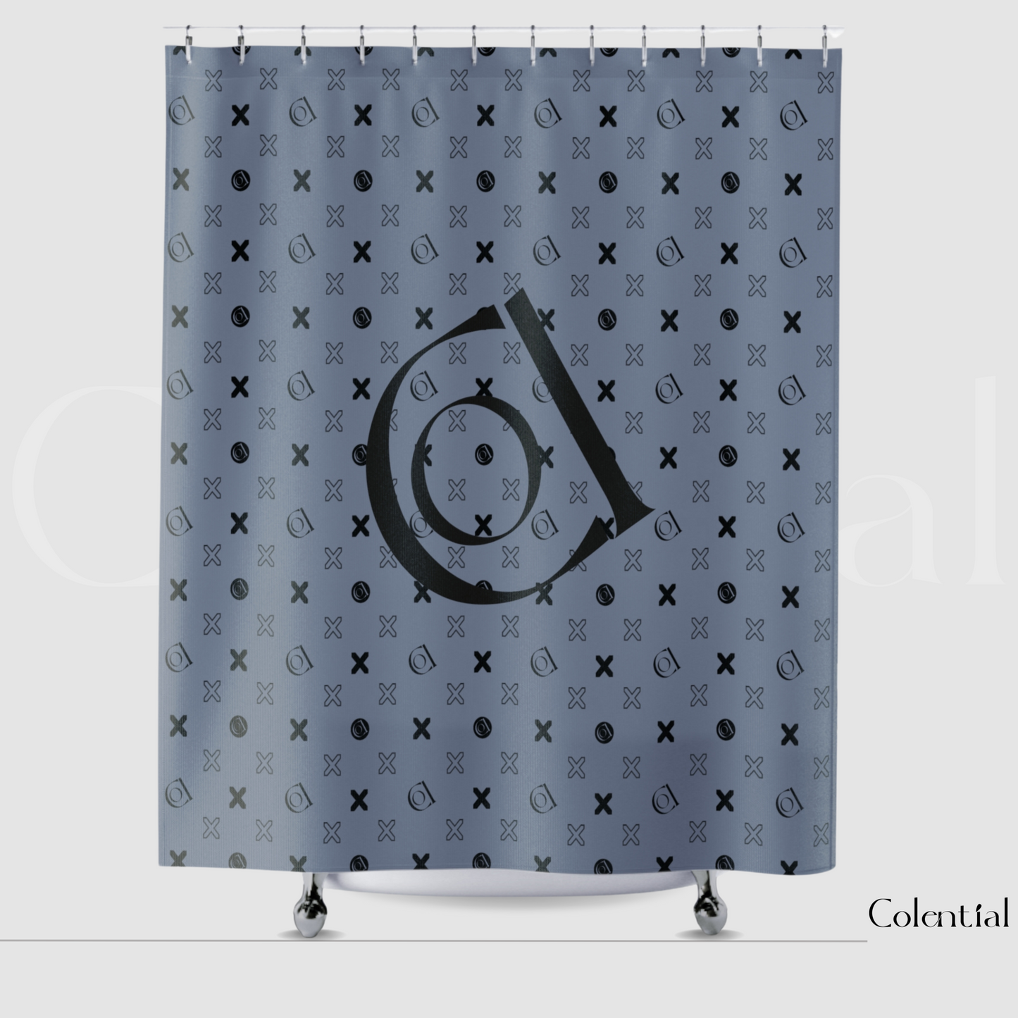 Colential Textured Fabric Shower Bathroom Curtain - BC012