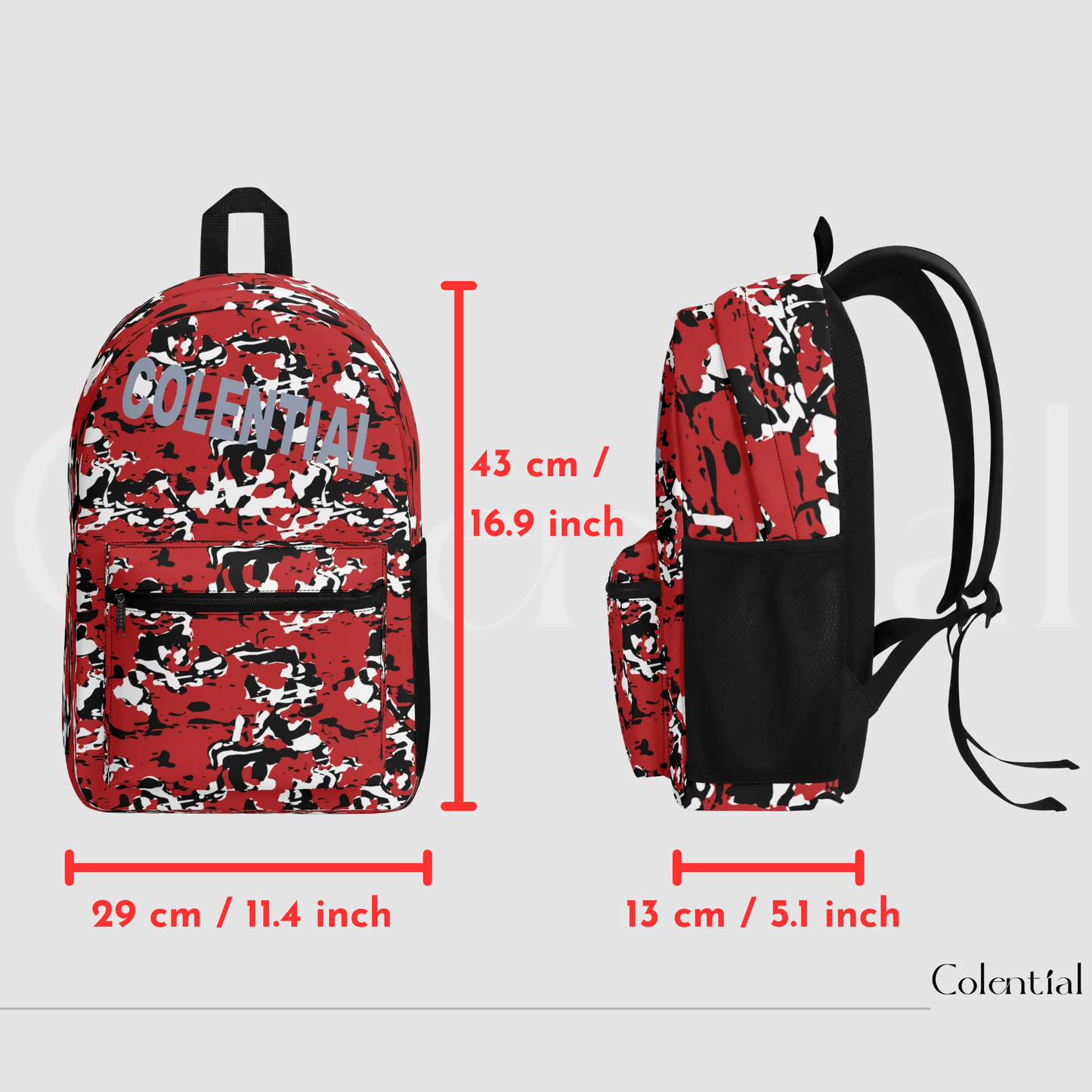 Colential Polyester AOP Backpack - UB007