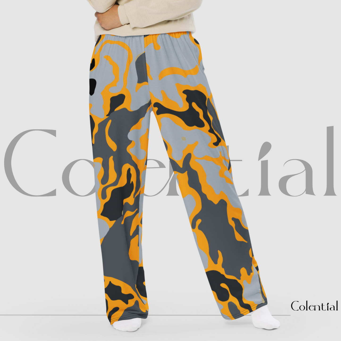 Colential AOP wide-leg pants - GK006