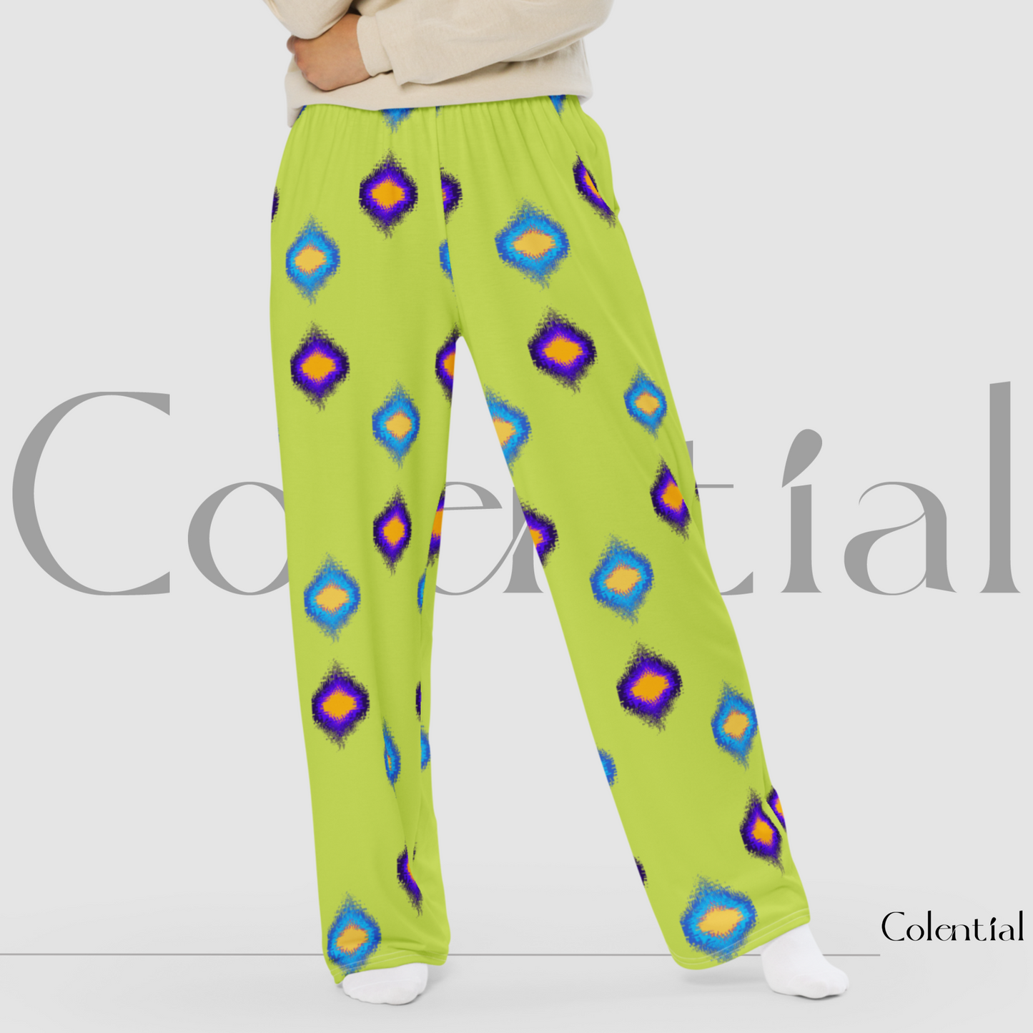 Colential AOP wide-leg pants - GK004