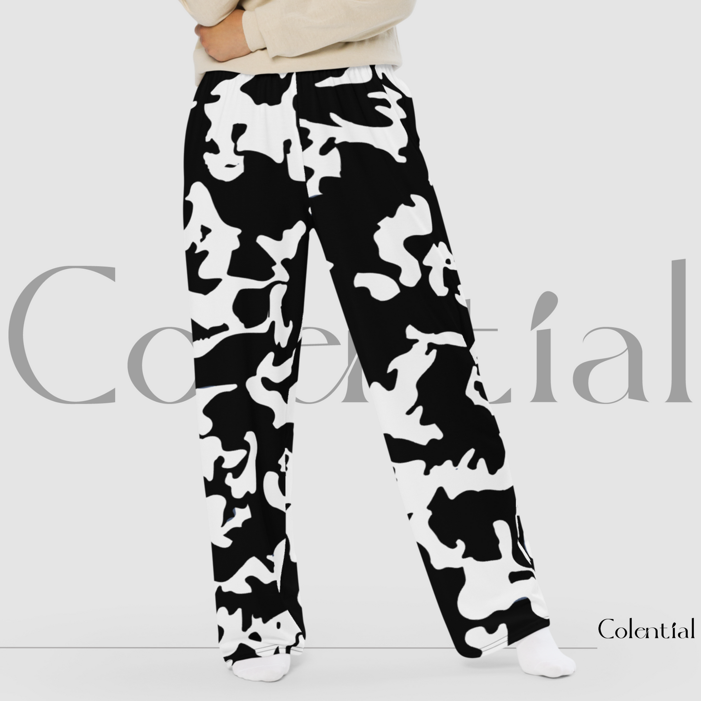 Colential AOP wide-leg pants - GK014