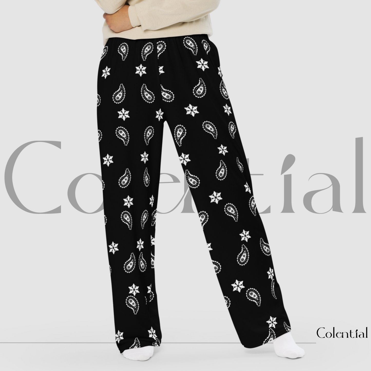 Colential AOP wide-leg pants - GK013