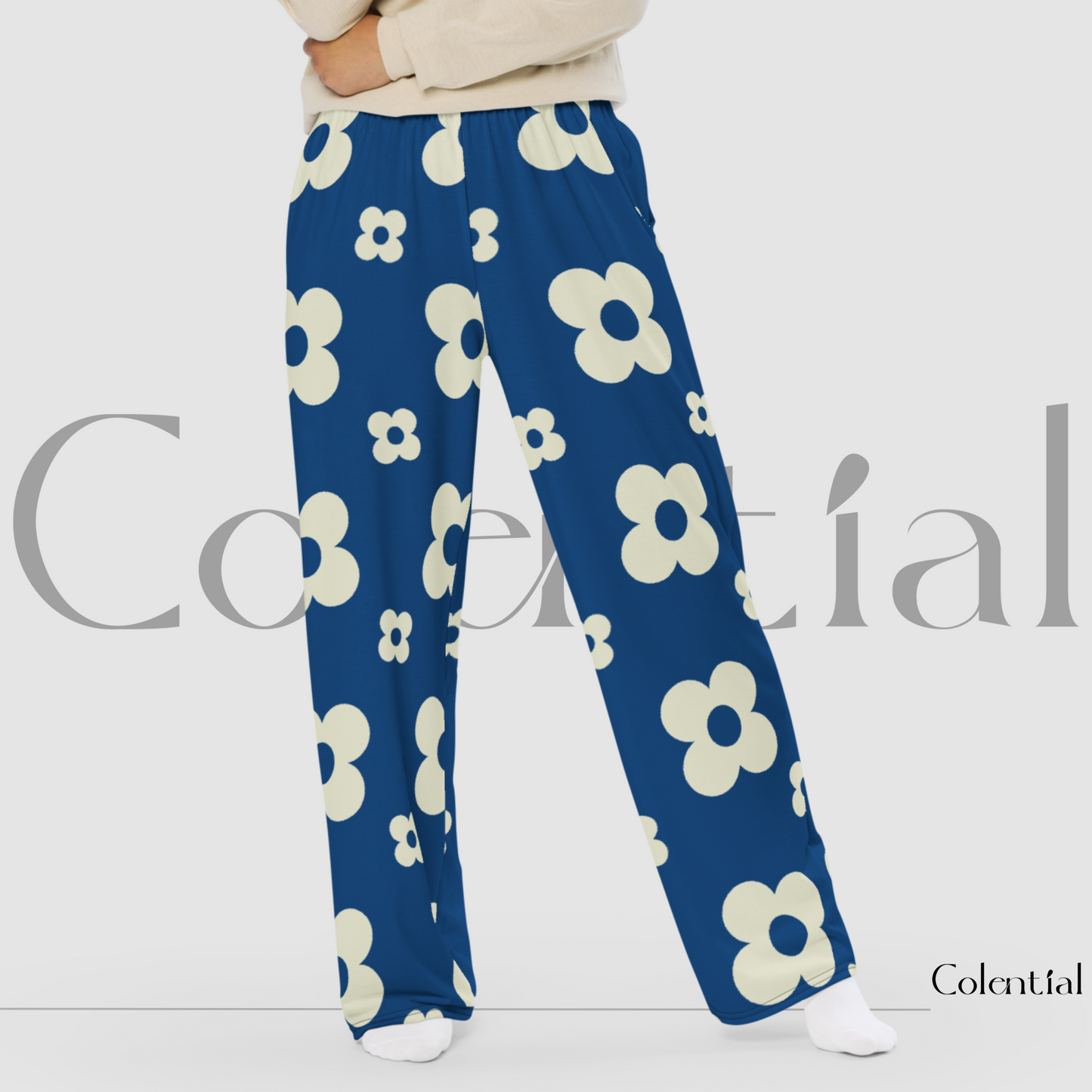 Colential AOP wide-leg pants - GK008