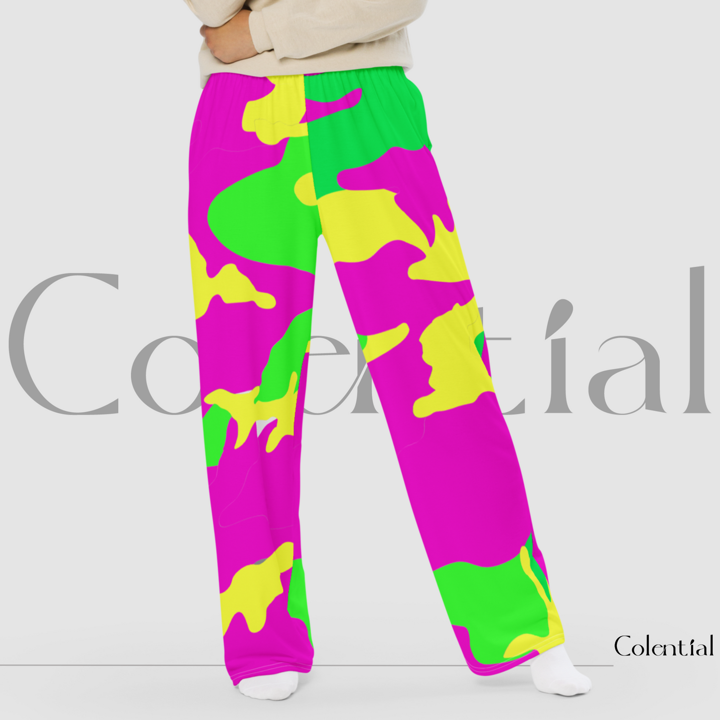 Colential AOP wide-leg pants - GK001