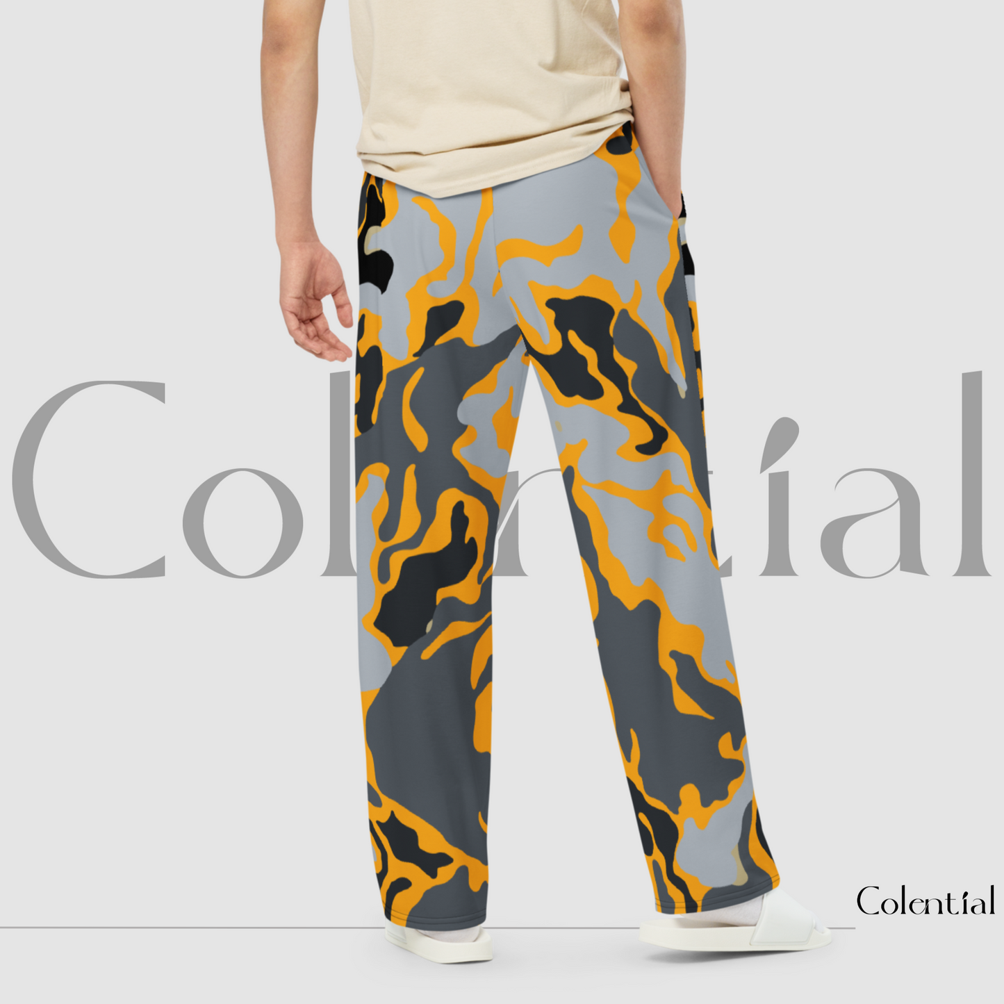 Colential AOP wide-leg pants - PK006